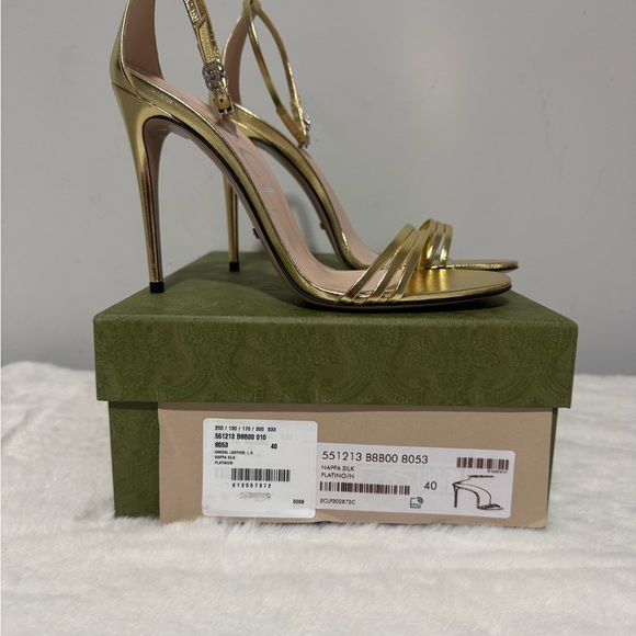 Gucci Metallic Gold Women's Sandals - Picture 7 of 7